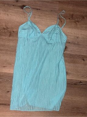 Victoria's Secret Light Aqua Sheer Slip Dress